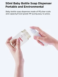 1 套便携式硅胶奶瓶刷套装，包括奶瓶刷、奶嘴刷和干燥架，适合户外或旅行使用 - 粉色 - 查看 8