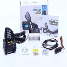 QYT KT-8900D GMRS Mobile Radio Dual Band Receiver Quad Standby Mini Color Screen Mobile Radio Transceiver VHF/UHF 20W GMRS Repeater NOAA Weather Remote Walkie Talkie - Black - View 9