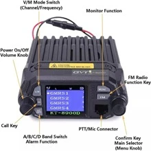 QYT KT-8900D GMRS Mobile Radio Dual Band Receiver Quad Standby Mini Color Screen Mobile Radio Transceiver VHF/UHF 20W GMRS Repeater NOAA Weather Remote Walkie Talkie - Black - View 2