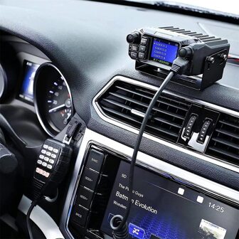 Radio móvil QYT KT-8900D de doble banda, receptor GMRS, cuádruple en espera, pantalla a color mini, radio móvil VHF/UHF de 20W, repetidor GMRS, receptor meteorológico NOAA, transceptor remoto