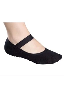 Kit1 ,2 ,3 PARES Meia Pilates Algodão Feminina Com Antiderrapante Colorida Adulto Lisa YOGA - Multicolorido - Visão 4
