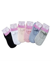Kit1 ,2 ,3 PARES Meia Pilates Algodão Feminina Com Antiderrapante Colorida Adulto Lisa YOGA - Multicolorido - Visão 2