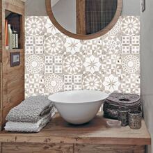 Giấy dán tường - Màu be - Xem 9