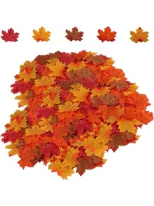 50/150PCS Artificial Plants, Maple Leaves, Autumn Decorations, Halloween Decorations, Birthday Parties, Fake Flowers, DIY Home Outdoor Garden Decorations, Home Dining, Living Room, Bedroom Vase Decorations, Wedding Decorations, Bride's Hand-Held Materials
