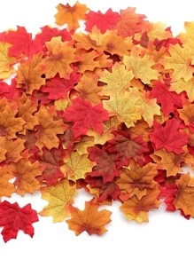 50/150PCS Artificial Plants, Maple Leaves, Autumn Decorations, Halloween Decorations, Birthday Parties, Fake Flowers, DIY Home Outdoor Garden Decorations, Home Dining, Living Room, Bedroom Vase Decorations, Wedding Decorations, Bride's Hand-Held Materials