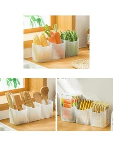 WORTHBUY 1pc Multi-functional Transparent Plastic Storage Box, Refrigerator Fresh-keeping Box For Fruits And Vegetables, Also Suitable For Kitchen And Restaurants