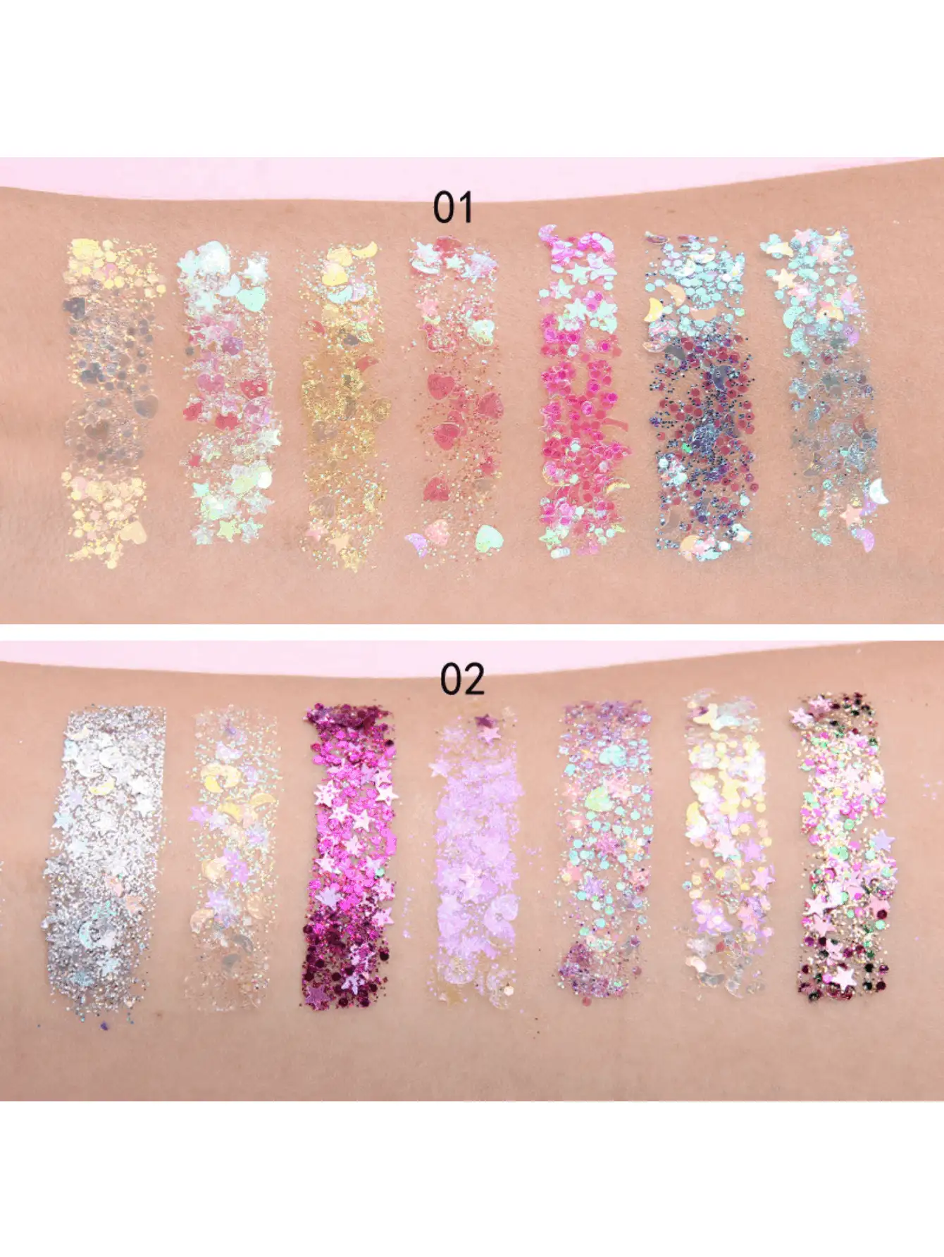 Paleta de sombras de ojos de 7 colores,camaleón óptico brillante, sombra de ojos de larga duración con brillo y bandeja de sombra de ojos con espejo, resaltado de ojos, sombras de ojos brillantes para mejillas Glitter Sequins,Brillo pequeño de sirena,Brillo para uñas,Paleta de maquillaje con purpurina,Sombras de ojos,con diamantes de imitación coloridos y brillo para actuación de baile Latino Y2K,con lentejuelas nacaradas resistentes al maquillaje de larga duración - Para niñas