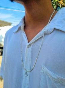 Beautiful SOLID Grumet Cord Fish Scale Chain 70 Cm 3MM In Pure Italian Silver - Bạc - Xem 4