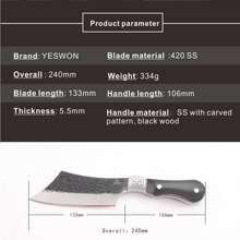 1 pc outdoor heavy duty fixed blade knife comping knife with leather sheath survival knife