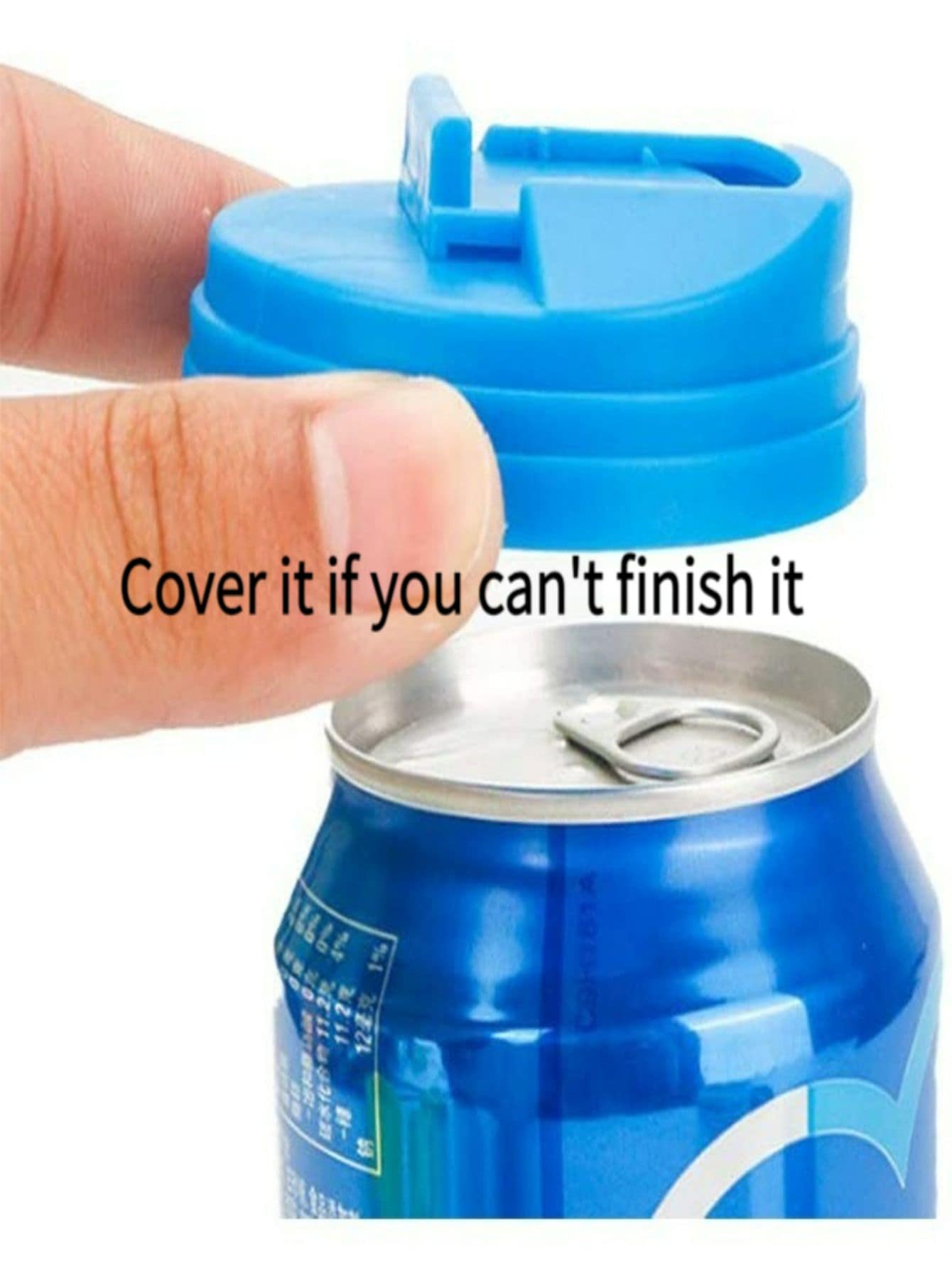 Plastic Soda Can Lid Top Cover, Beverage Seal Cap - Blue - View 1