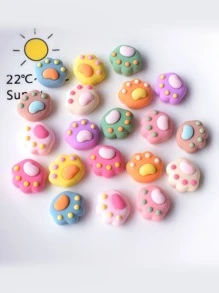 10pcs Random Mixed Resin Claw Ear Studs Hair Accessories Diy Pendant Stationery Mobile Phone Case Keychain Shoes Charms Fridge Stickers (without Magnet) Jewelry Stickers Material With Double-sided Tapes - Multicolor - View 1