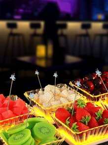 萬聖節派對一次性竹子白色精靈水果盤子 - 白色 - 查看 4