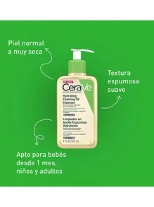 CeraVe Limpiador En Aceite Espumoso Hidratante Piel Normal A Muy Seca 236Ml - Verde Lima - Ver 2