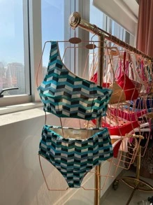 Women Bikini Sets - 藍色 - 查看 2