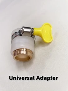 360度旋轉黃銅和不鏽鋼廚房水龍頭延長器,具有防濺水頭,3噴霧模式的水喉,冷熱水通用水龍頭延長器 - 銀色 - 查看 7