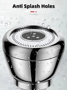 360度旋轉黃銅和不鏽鋼廚房水龍頭延長器,具有防濺水頭,3噴霧模式的水喉,冷熱水通用水龍頭延長器 - 銀色 - 查看 6