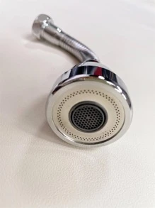 360度旋轉黃銅和不鏽鋼廚房水龍頭延長器,具有防濺水頭,3噴霧模式的水喉,冷熱水通用水龍頭延長器 - 銀色 - 查看 11