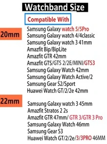1 件银色不锈钢单链表带，20 毫米，22 毫米，兼容三星 Watch4/5、华为、Amazfit、Garmin 智能手表，可作为返校学生的礼物 - 銀色 - 查看 6