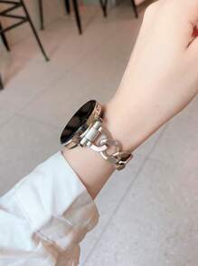 1 Dây đeo đồng hồ dây đơn bằng thép không gỉ màu be 20mm 22mm, Tương thích với Samsung Watch4/5 Đồng hồ thông minh Huawei Amazfit Garmin Làm quà tặng cho học sinh đi học trở lại - Màu be - Xem 2