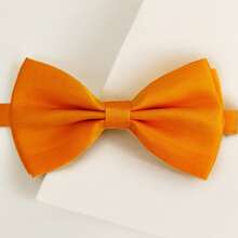1 chiếc cà vạt thắt nơ đơn giản cho nam cho bữa tiệc - trái cam - Xem 1