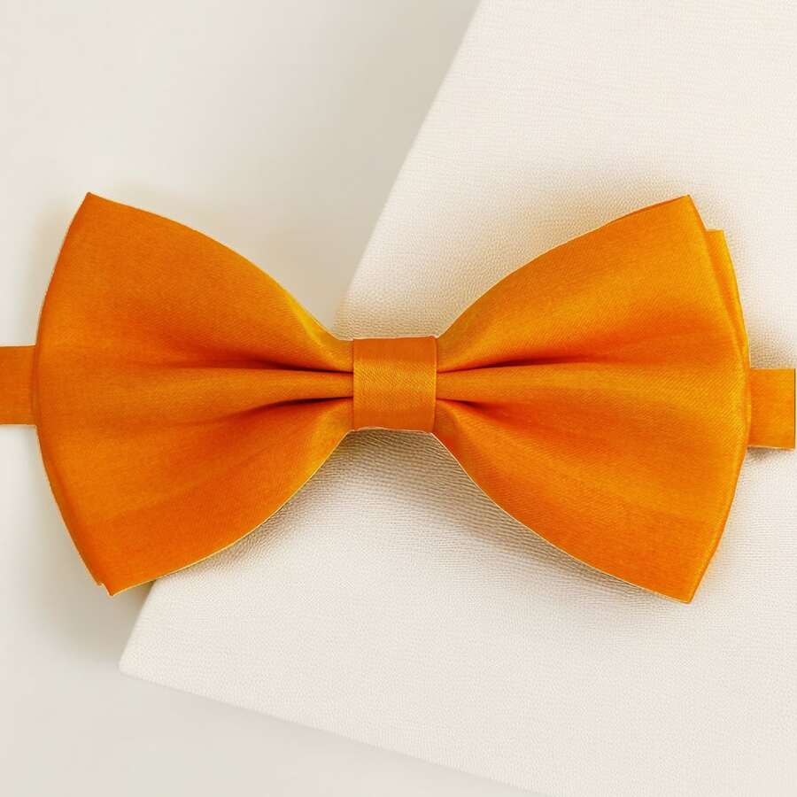 1 chiếc cà vạt thắt nơ đơn giản cho nam cho bữa tiệc - trái cam - Xem 1
