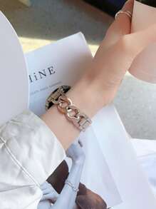 1 Dây đeo đồng hồ dây đơn bằng thép không gỉ màu be 20mm 22mm, Tương thích với Samsung Watch4/5 Đồng hồ thông minh Huawei Amazfit Garmin Làm quà tặng cho học sinh đi học trở lại - Màu be - Xem 4