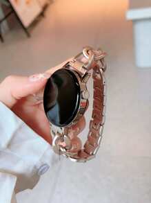 1 Dây đeo đồng hồ dây đơn bằng thép không gỉ màu be 20mm 22mm, Tương thích với Samsung Watch4/5 Đồng hồ thông minh Huawei Amazfit Garmin Làm quà tặng cho học sinh đi học trở lại - Màu be - Xem 5