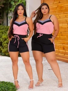 Plus Size Co-Ords - Màu hồng gỉ - Xem 1