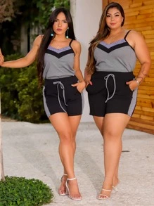 Plus Size Co-Ords - 灰色 - 查看 2