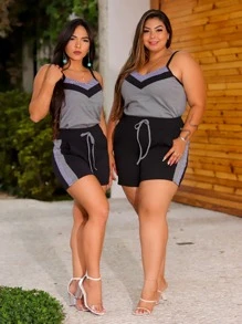 Plus Size Co-Ords - 灰色 - 查看 1