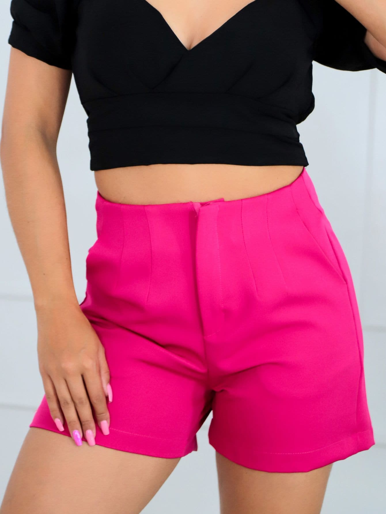 Women Shorts - Hot Pink - View 1