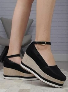 Women Wedge Sneakers - 黑色 - 查看 1