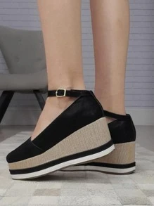 Women Wedge Sneakers - 黑色 - 查看 2