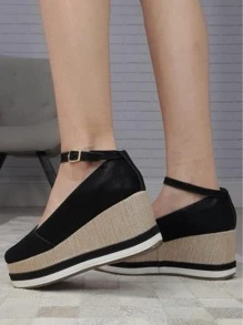 Women Wedge Sneakers - 黑色 - 查看 3