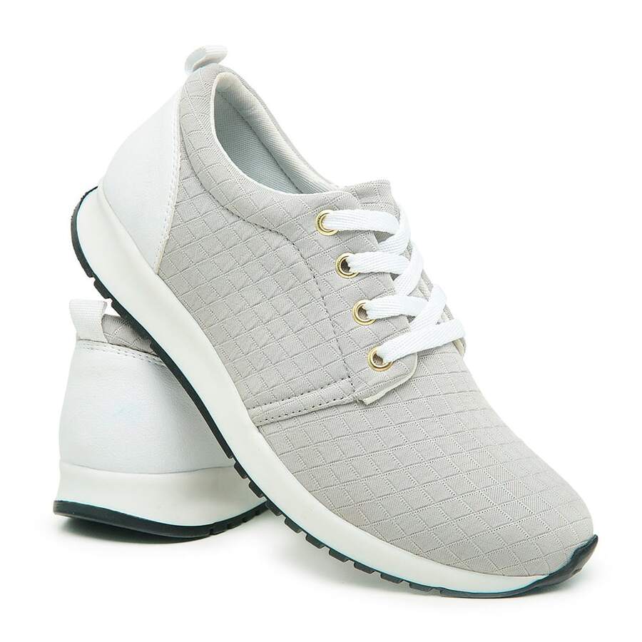 Women Wedge Sneakers - Màu Xám nhạt - Xem 1