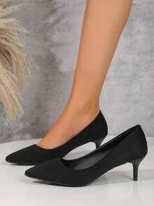 Nuevos Zapatos Negros De Trabajo Profesional Para Mujeres, Tacones Altos Y Delgados Adecuados Para Entrevistas Y Uso De Oficina, Tacones Bajos De 3cm - Negro - Ver 6