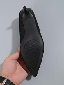 Nuevos Zapatos Negros De Trabajo Profesional Para Mujeres, Tacones Altos Y Delgados Adecuados Para Entrevistas Y Uso De Oficina, Tacones Bajos De 3cm - Negro - Ver 7