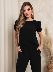 Women Two-piece Outfits - màu đen - Xem 2