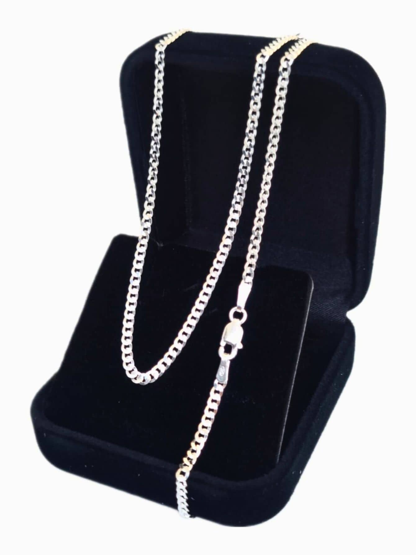 Corrente correntinha Cordão Grumet Escama de Peixe 70 cm 2.2 MM na Prata 925 legitima - Prata - Visão 1