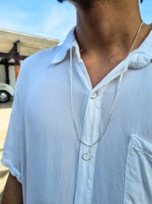 Grumet Cord Fish Scale Chain 70cm 2.2 MM In Solid 925 Sterling Silver - 銀色 - 查看 10