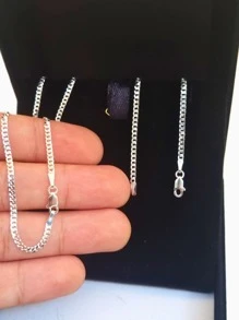 Grumet Cord Fish Scale Chain 70cm 2.2 MM In Solid 925 Sterling Silver - 銀色 - 查看 6