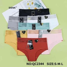 2 PIEZA calzones Bragas sexis con cinturón de cuello alto hueco para mujer - Multicolor - Ver 1