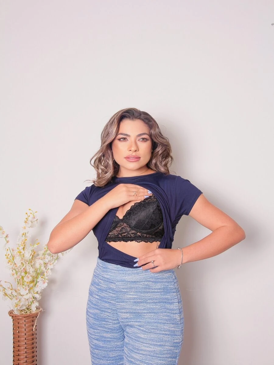 Women T-Shirts - Màu xanh hải quân - Xem 1