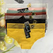 2 PIEZA calzones Bragas sexis con cinturón de cuello alto hueco para mujer - Multicolor - Ver 3