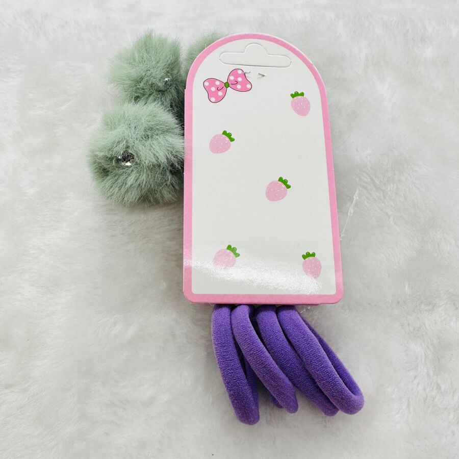 Dây buộc tóc thông thường để sử dụng hàng ngày cho các cô gái Kiểu tóc thông thường - Màu tím - Xem 1