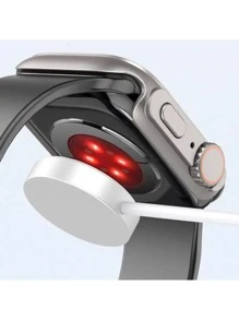 Capa bumper vidro protetor de tela Compativel apple watch 45 44 41 40 Mudança Ultra Iwatch Serio 8 49 MM - Bege - Visão 5
