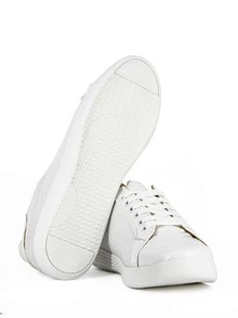 Tenis Sneakers Blancos Texturizados Det Snake Blanco - Blanco - Ver 2