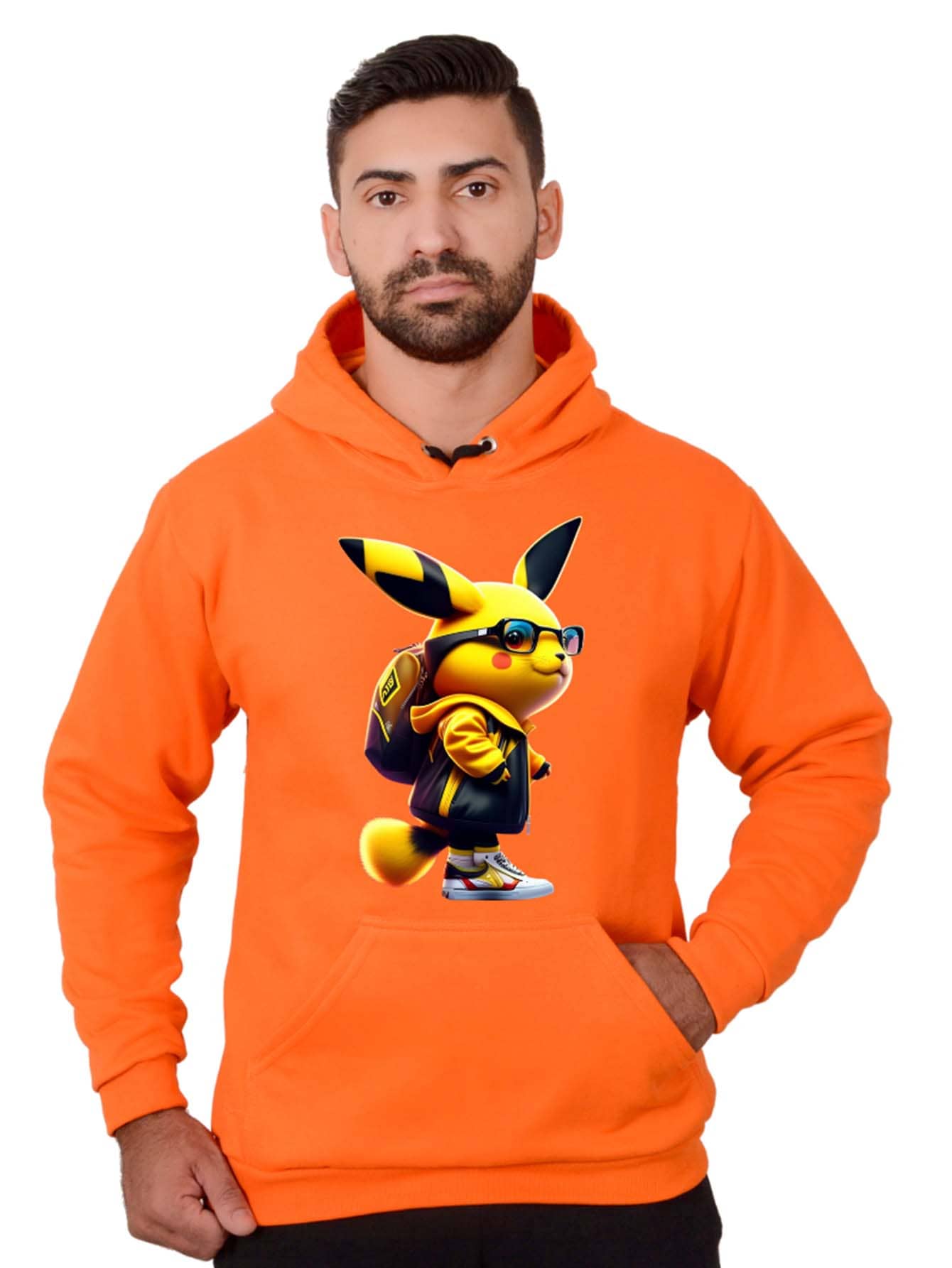 Men Sweatshirts - Orange - View 1