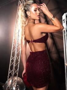 Women Dresses - Màu Đỏ Sâu - Xem 3