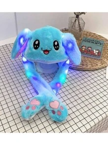 Gorritos con luz led, orejas movibles. sombreros de de felpa suave cálido para niñas, adultos (Modelos y colores al azar). - Multicolor - Ver 3